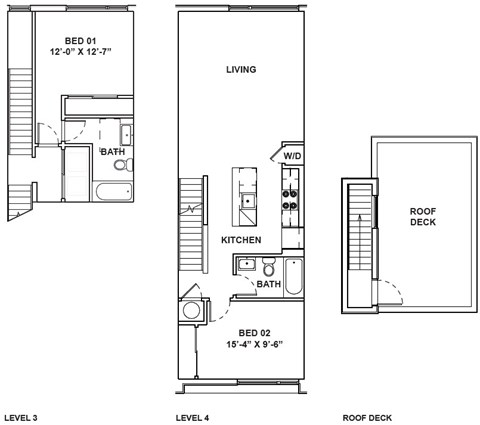 A drawing shows the layout of a two-bedroom apartment with a living room, kitchen, and bathroom.